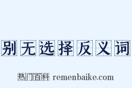别无选择反义词是什么意思的图片